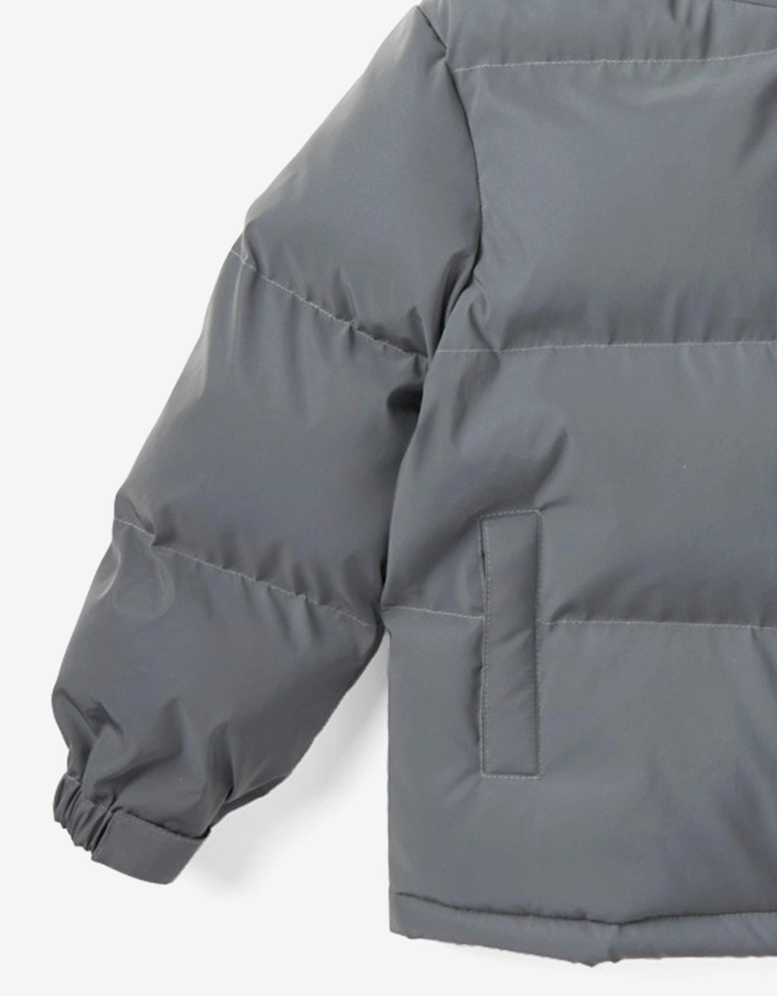 Kids Bookish Puffer Jacket in Grey