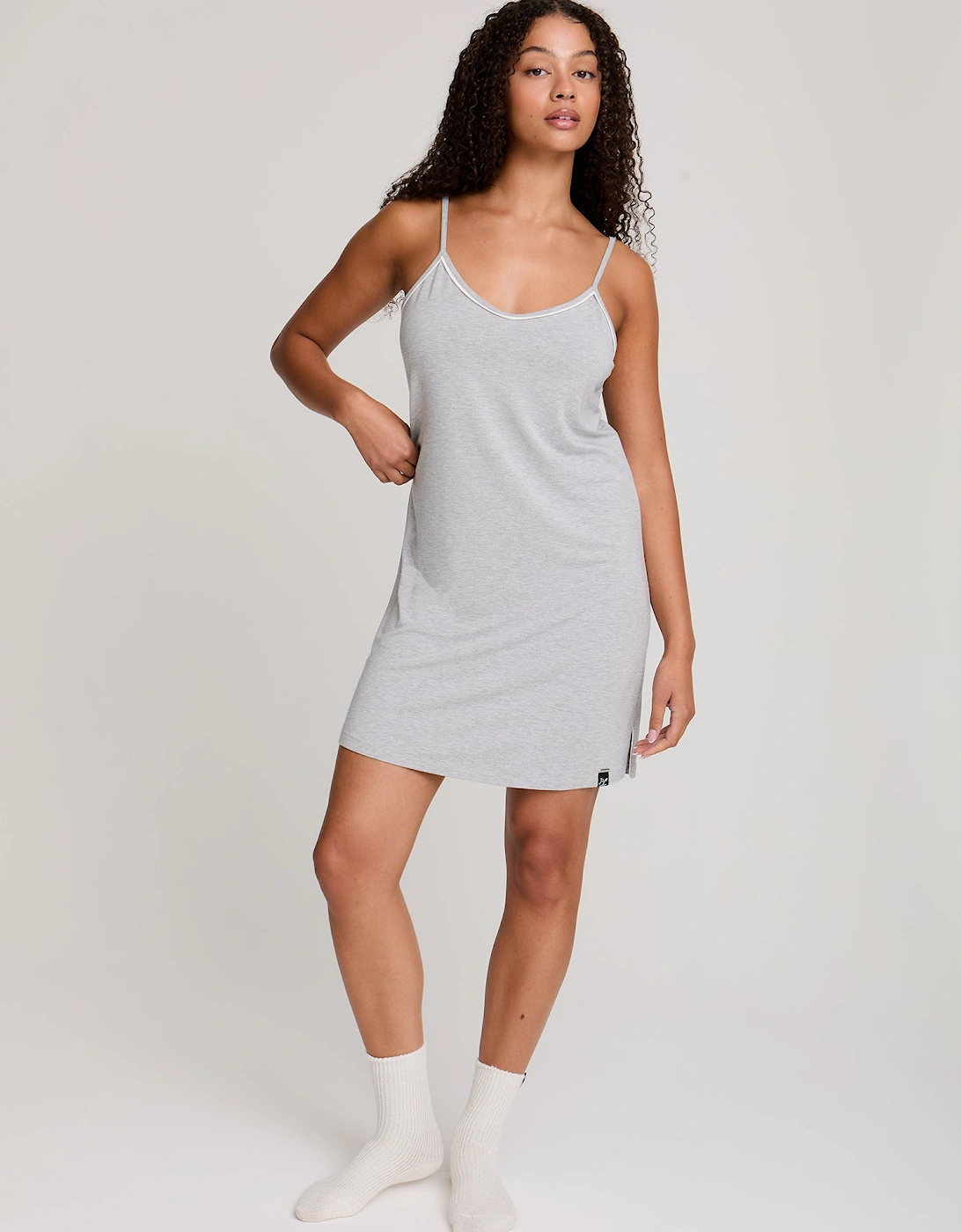 Bamboo Chemise Nightdress in Grey Marl, 6 of 5