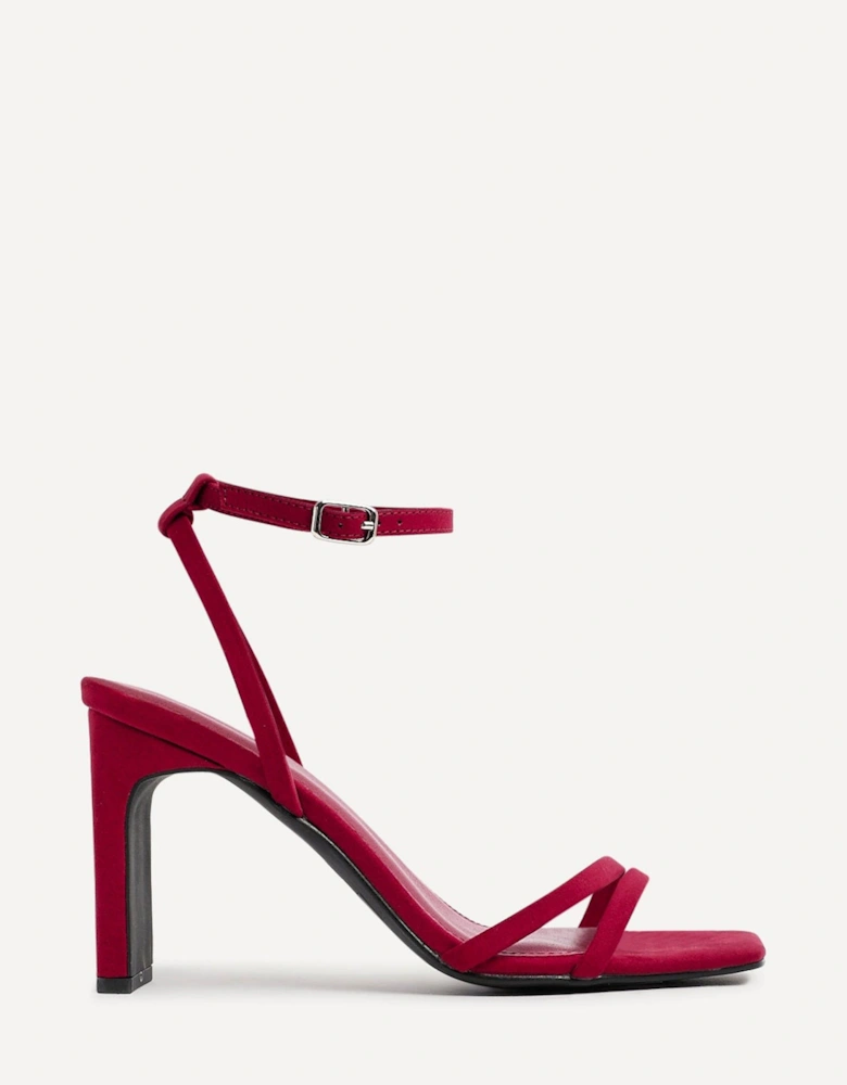Gesture Burgundy Faux Suede Strappy High Heel