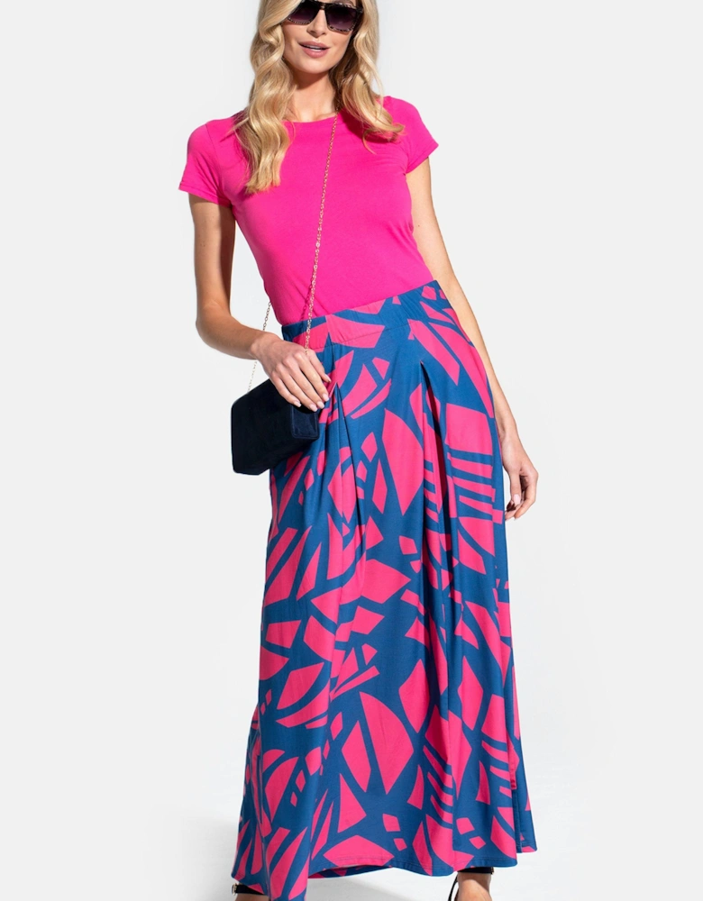 Box Pleat Maxi Skirt