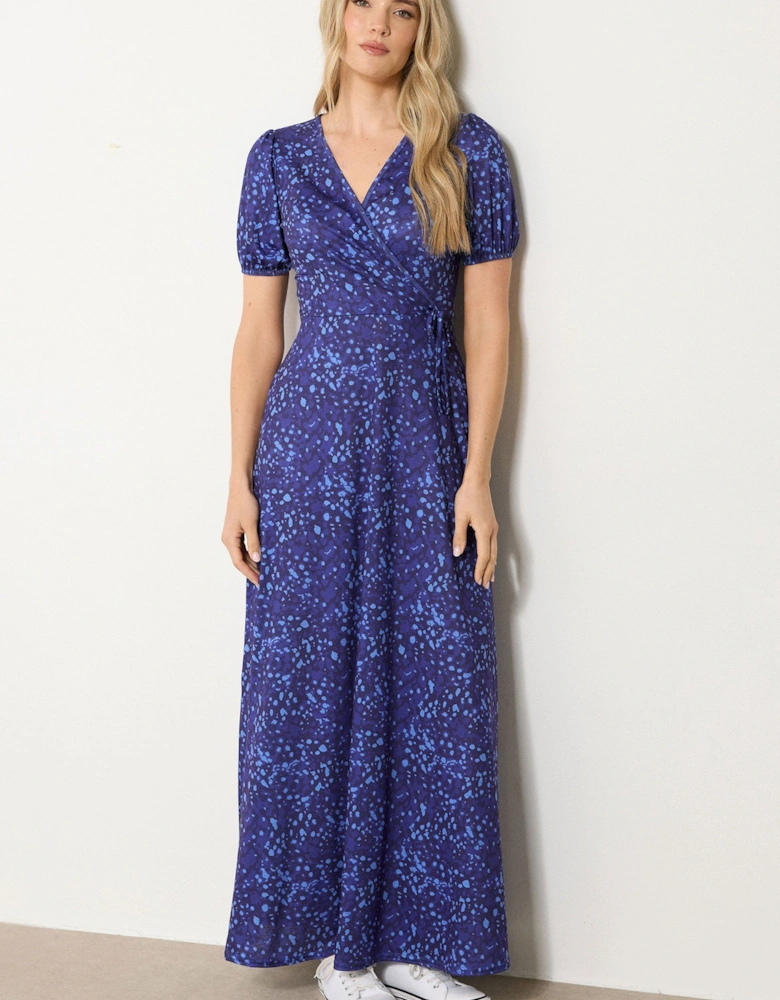 Tall Abstract Spot Wrap Dress