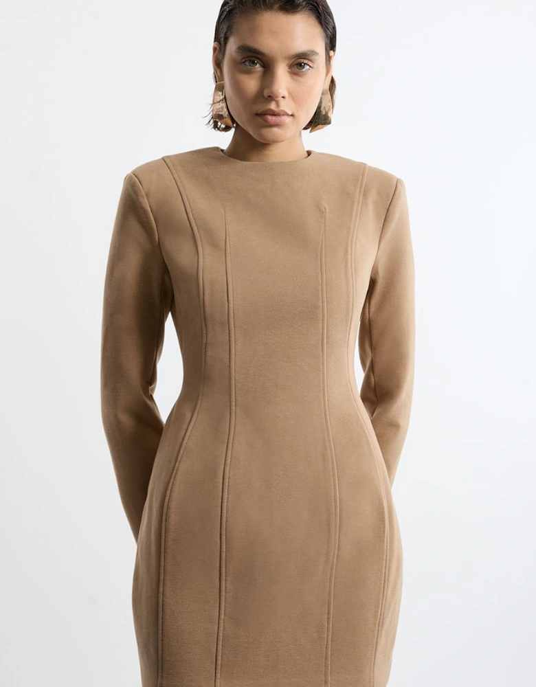 Brushed Tailored Jersey Mini Scuba Dress