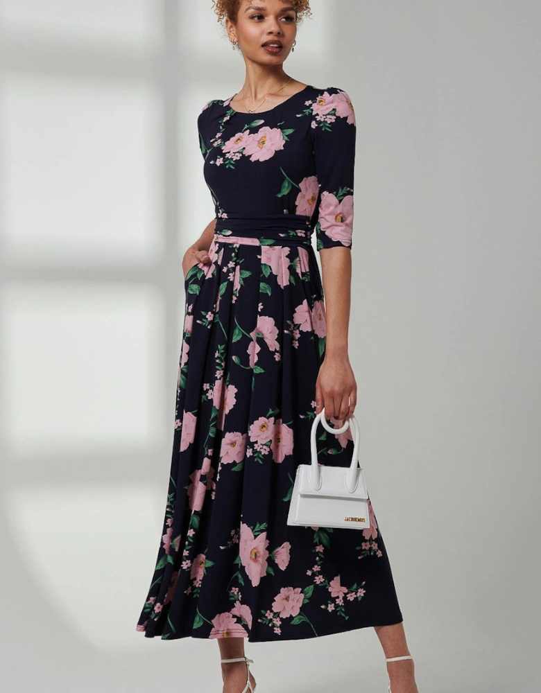 Goldie 3/4 Sleeve Jersey Maxi Dress
