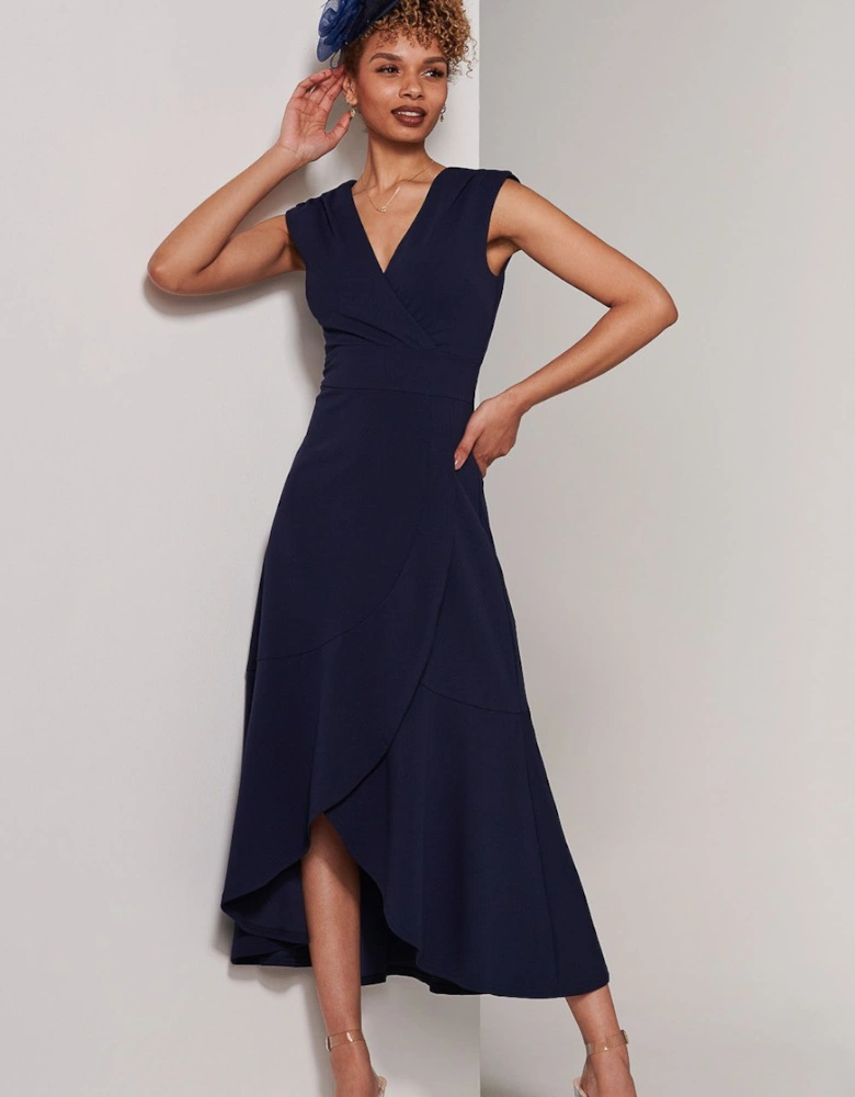 Preslie Wrap Frill Hem Maxi Dress