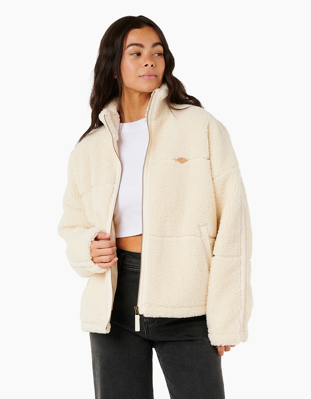 Ripcurl Women's Rip Curl Womens Cala Nights Sherpa Full Zip Fleece - Lily - Size: 18/16