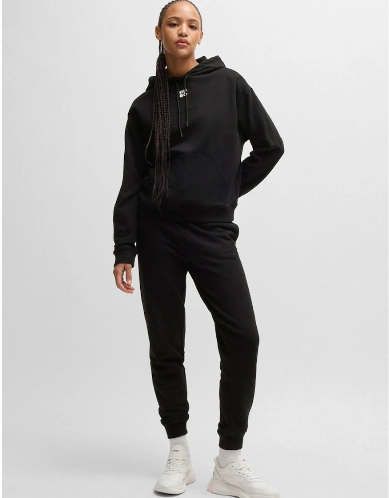 Delfinia Stacked Logo Embroidery Hoodie