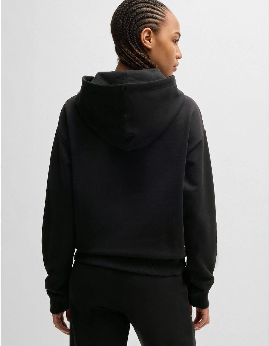 Delfinia Stacked Logo Embroidery Hoodie