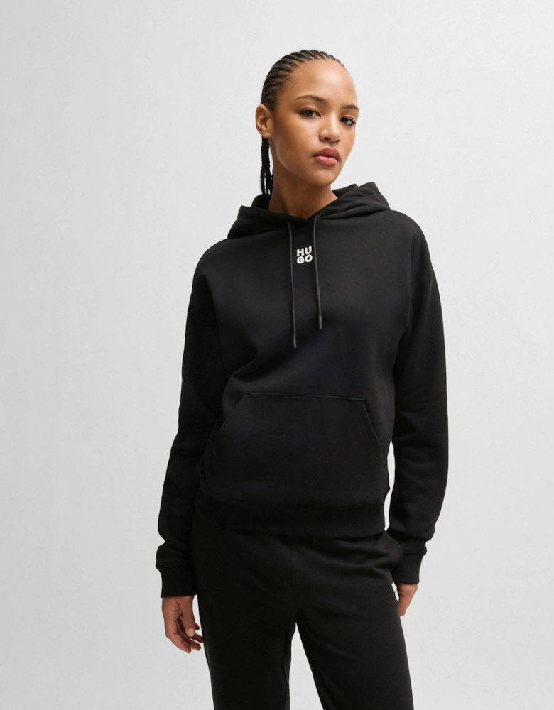 Delfinia Stacked Logo Embroidery Hoodie