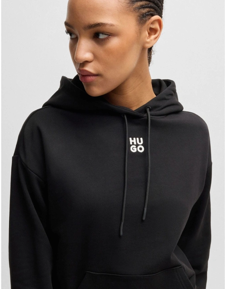 Delfinia Stacked Logo Embroidery Hoodie
