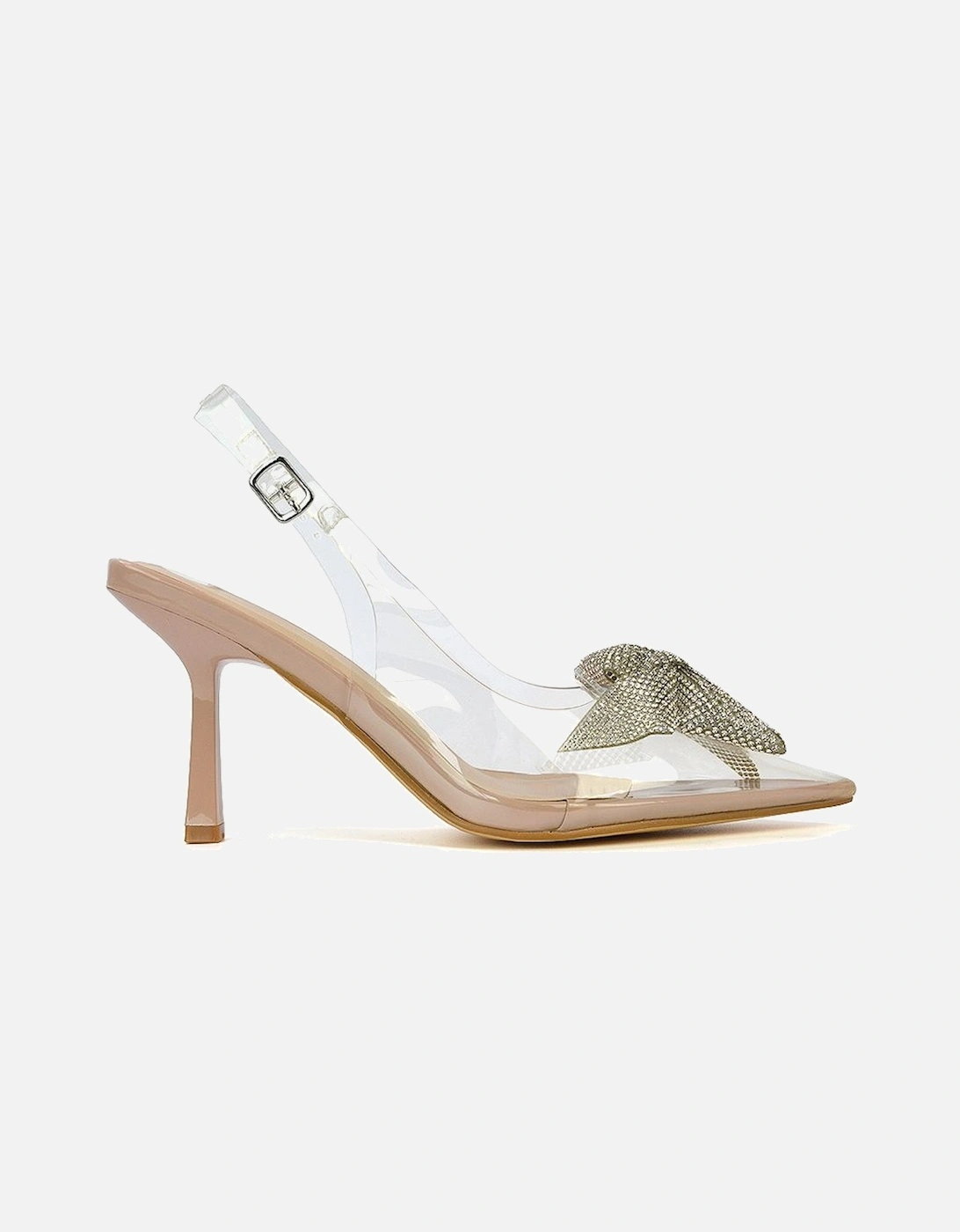 'Alaina' Perspex Slingback Stiletto Heel Court Shoes, 2 of 1