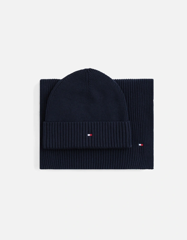 TH Flag Mens Beanie & Scarf Gift Set - Space Blue