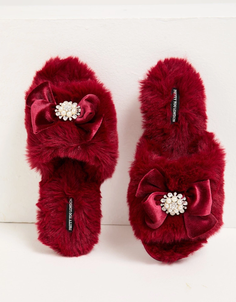 Anya Slippers in Red