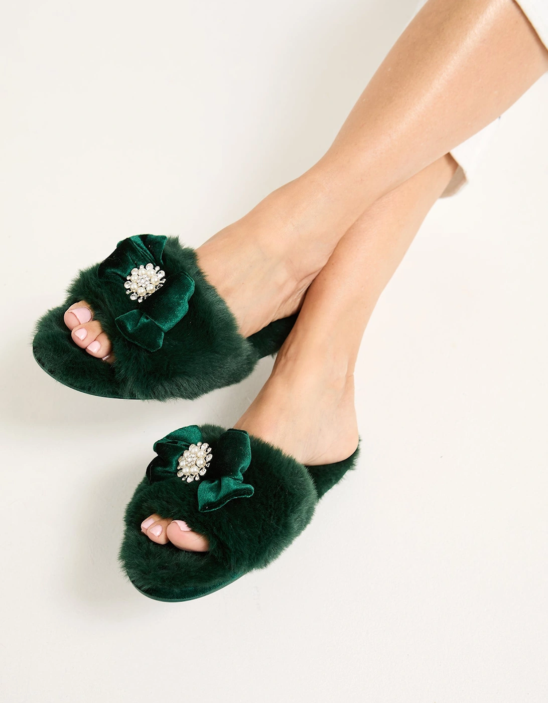 Anya Slippers in Green, 4 of 3