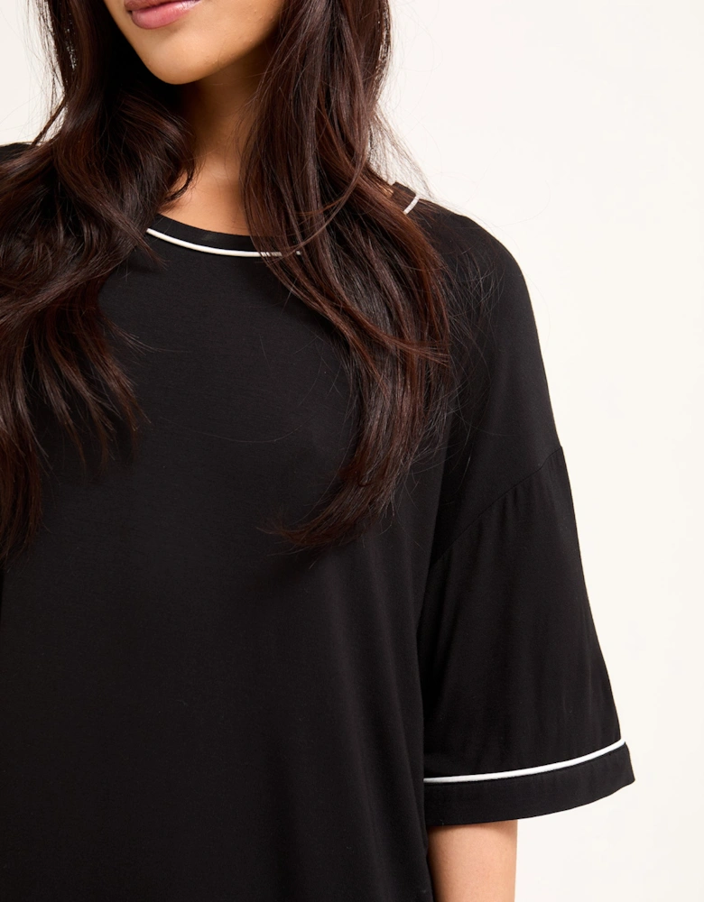 Bamboo Classic Tee Dress in Black