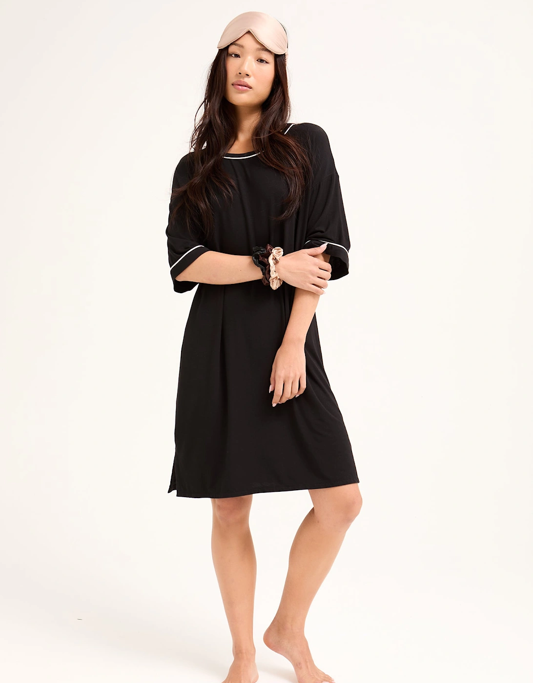 Bamboo Classic Tee Dress in Black