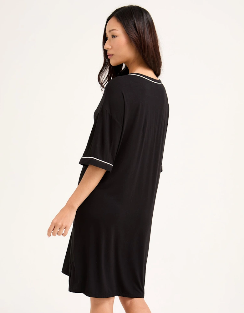 Bamboo Classic Tee Dress in Black