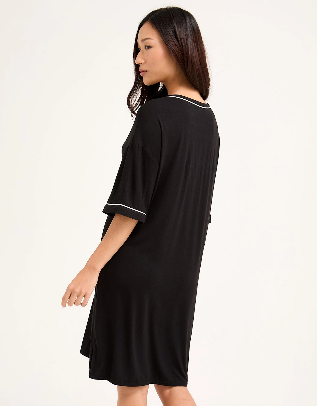Bamboo Classic Tee Dress in Black