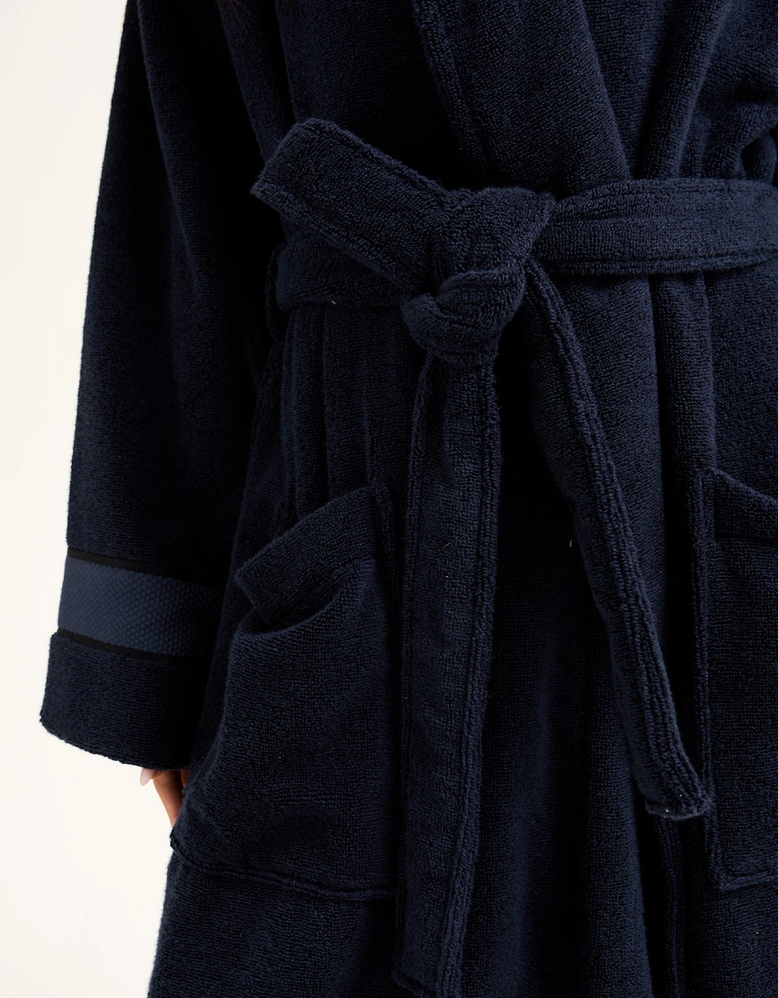 Bamboo Towelling Robe in Midnight