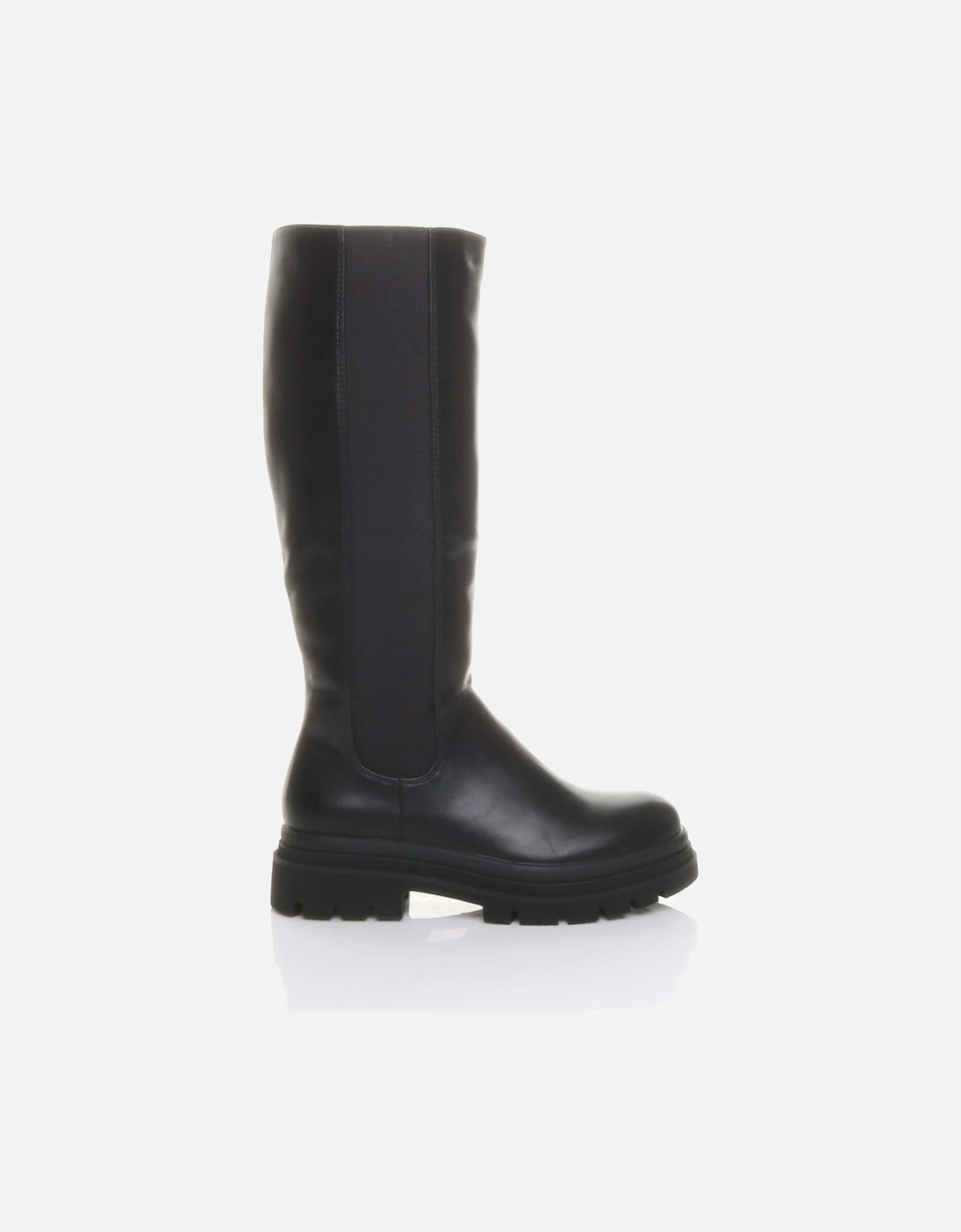 Low  Heel Chunky Stretch Chelsea  Knee High Boots, 2 of 1