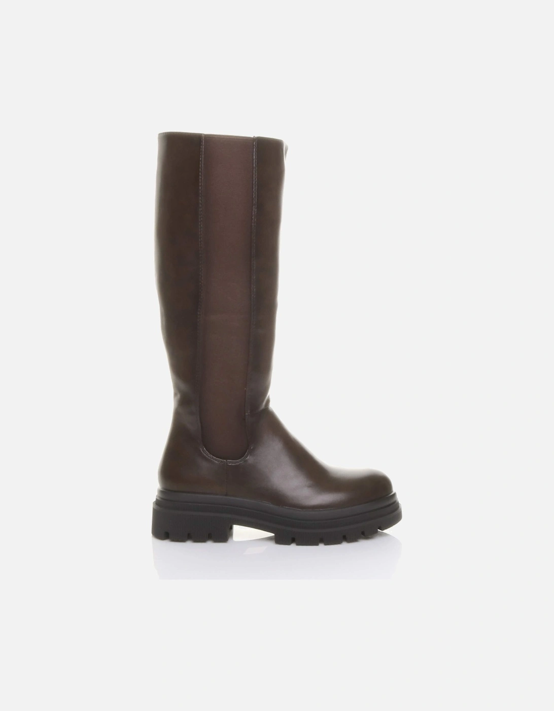 Low  Heel Chunky Stretch Chelsea  Knee High Boots, 2 of 1
