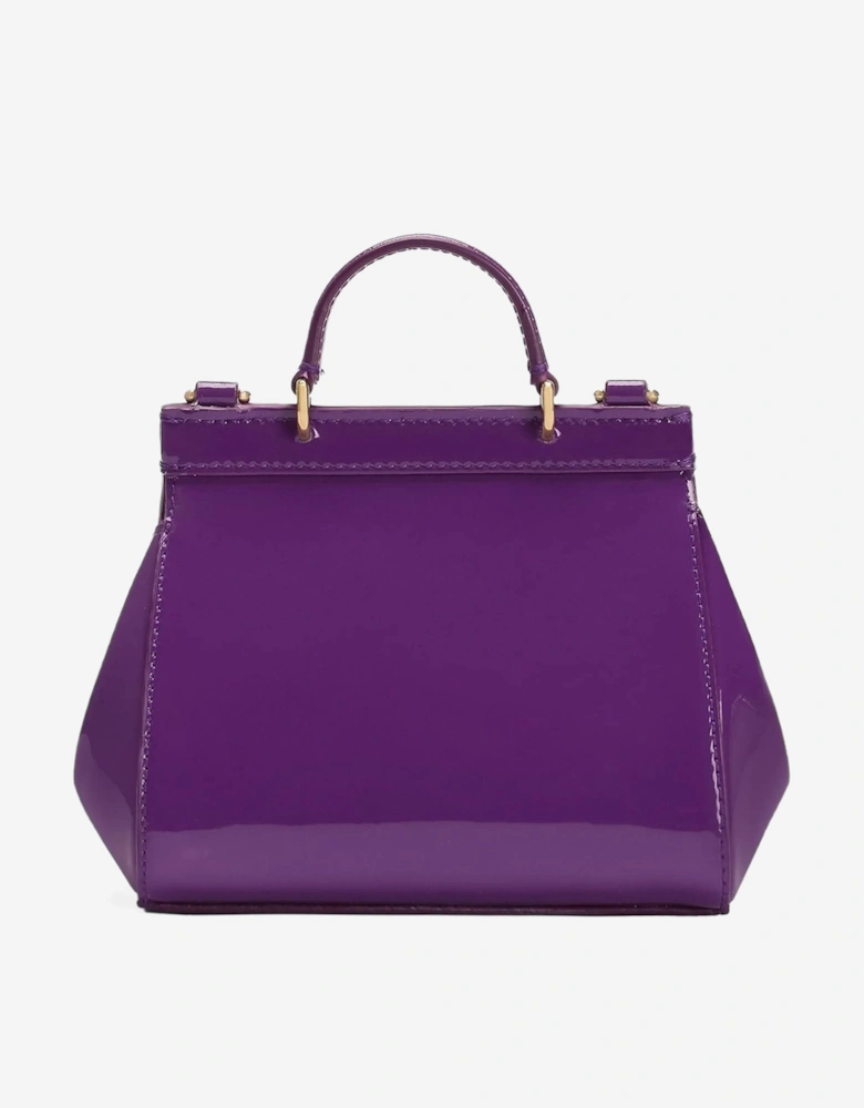 Girls Patent Leather Handbag Bag in Purple (14cm)