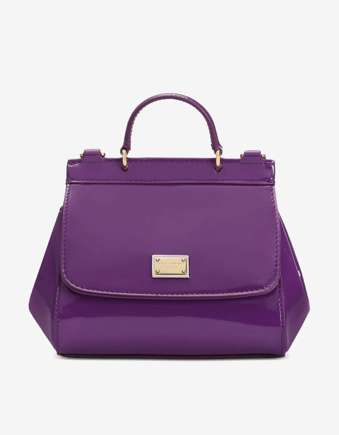 Girls Patent Leather Handbag Bag in Purple (14cm), 5 of 4