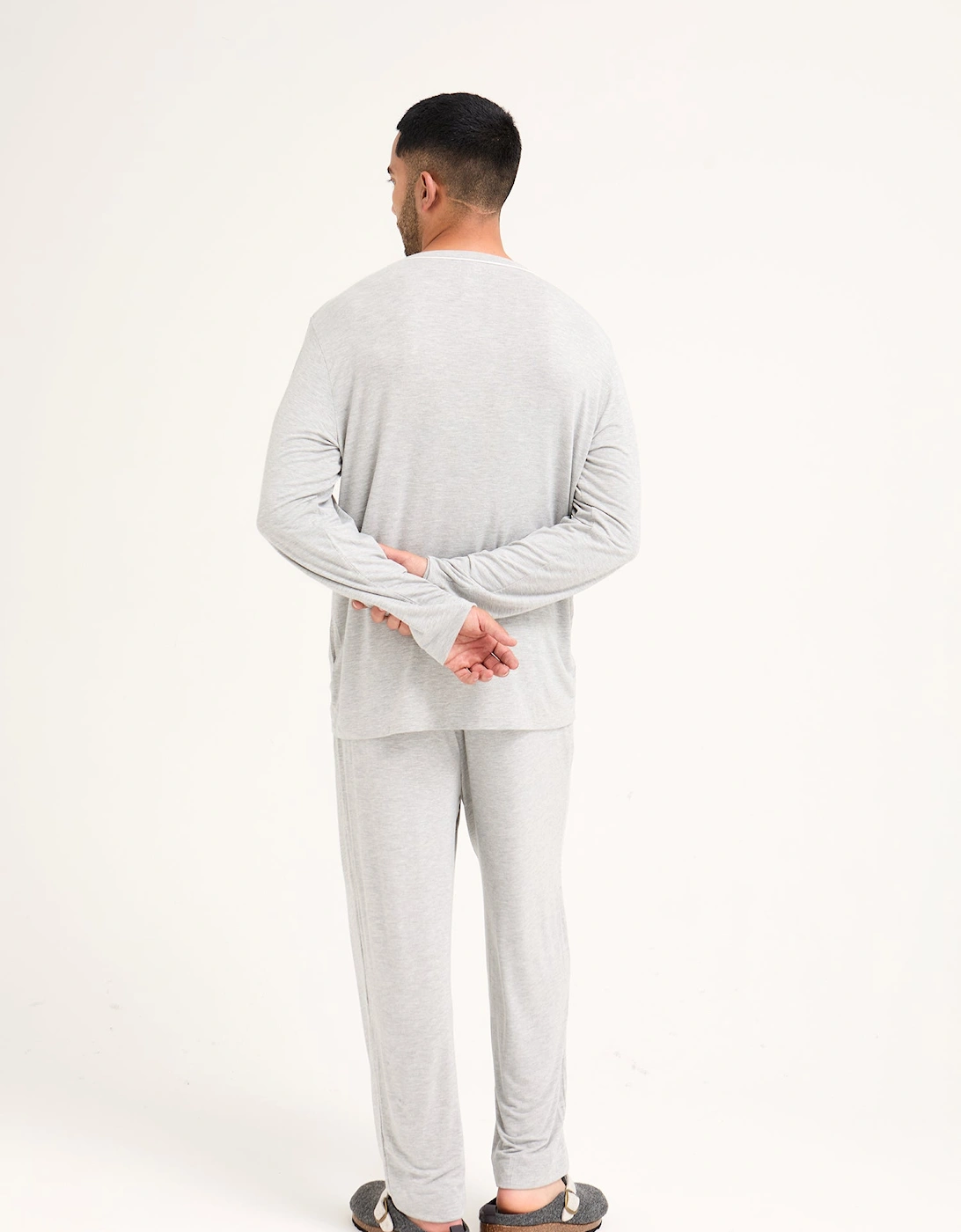 Bamboo Pyjama Set in Grey Marl