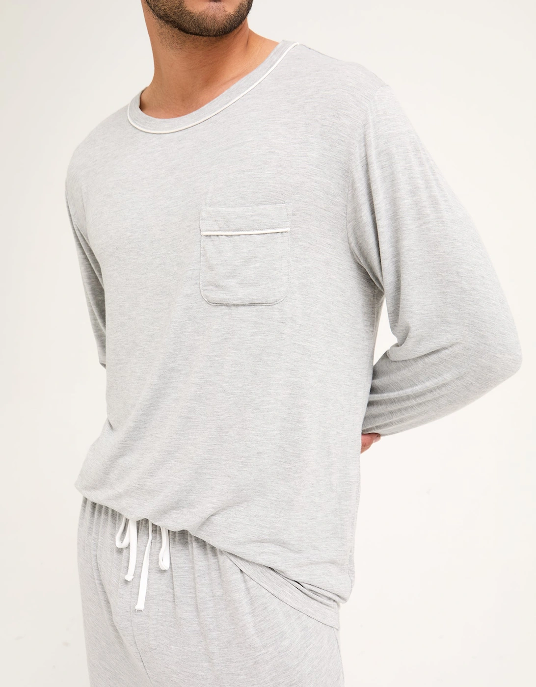 Bamboo Pyjama Set in Grey Marl