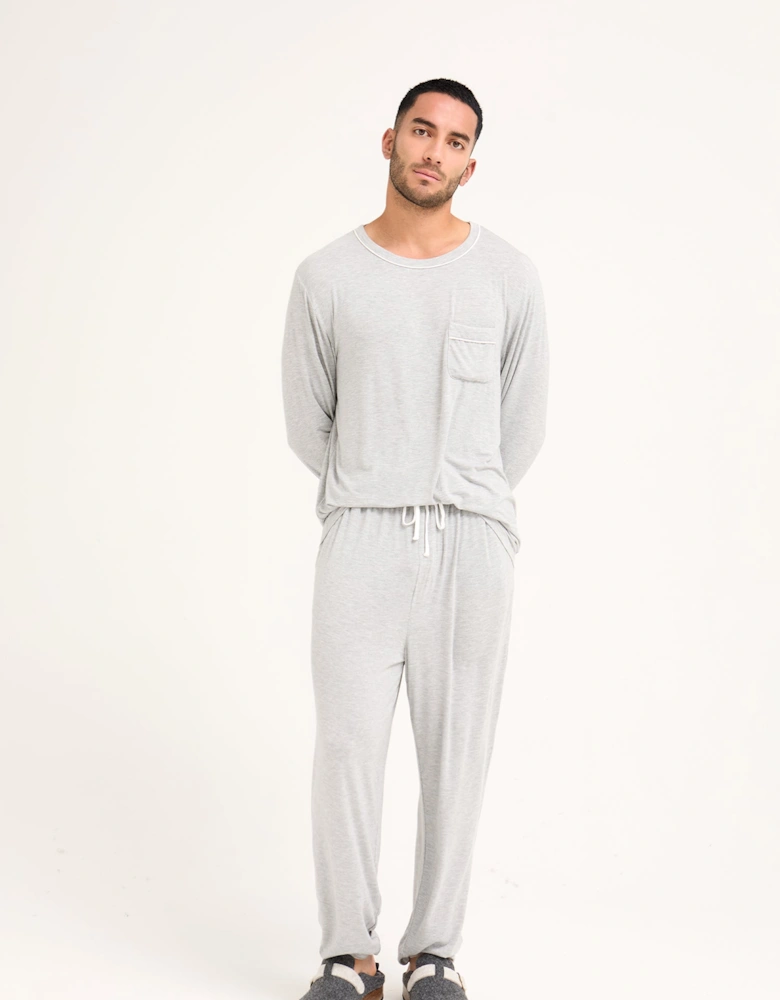 Bamboo Pyjama Set in Grey Marl