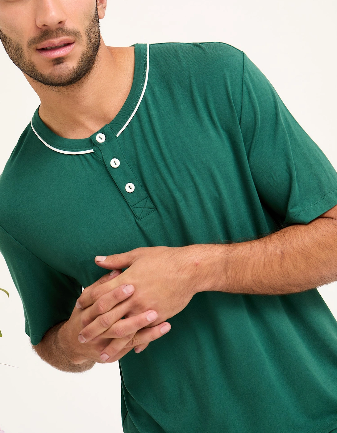 Bamboo Short Pyjama Set in Green