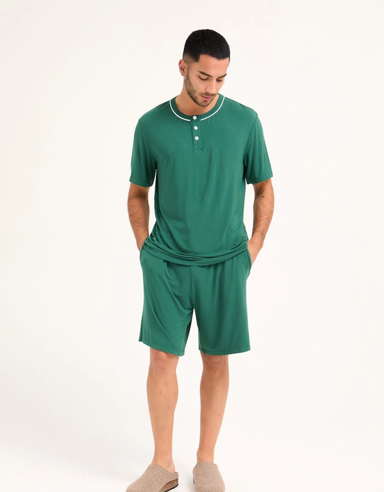 Bamboo Short Pyjama Set in Green