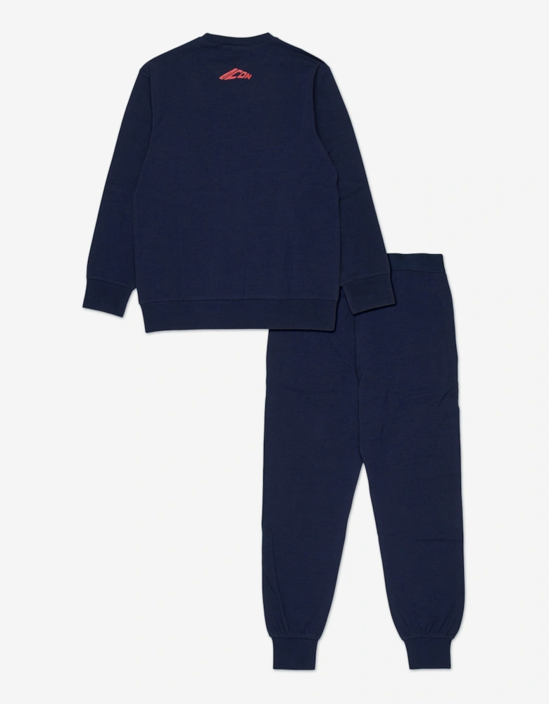 Kids Logo Pyjama Set in Navy