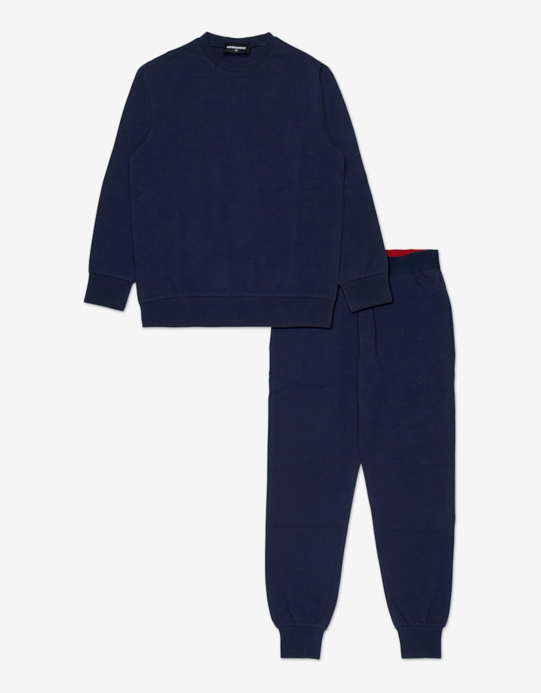Kids Logo Pyjama Set in Navy