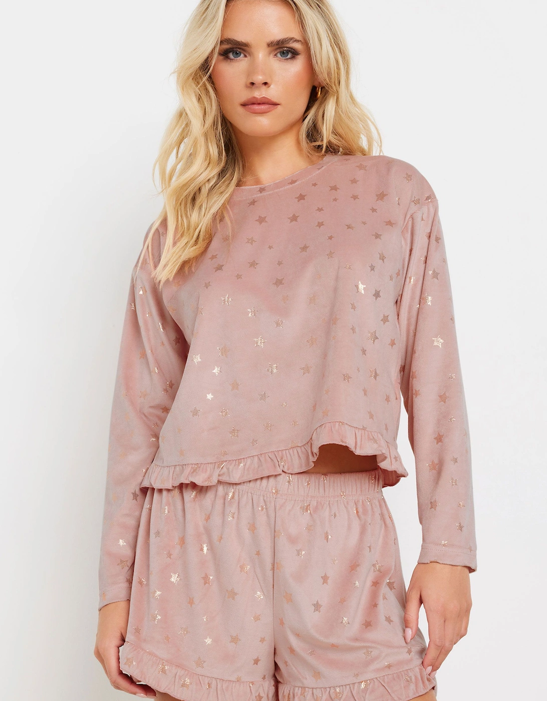 Petite Luxe Fleece Pyjama Set, 2 of 1