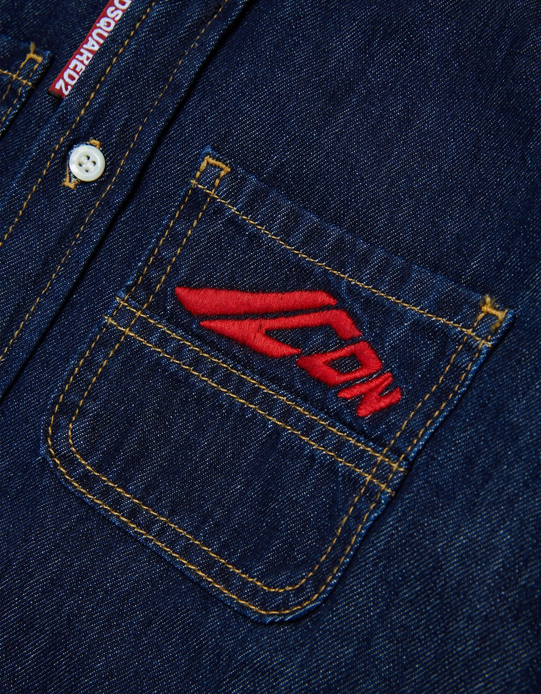 Boys Icon Denim Shirt in Navy