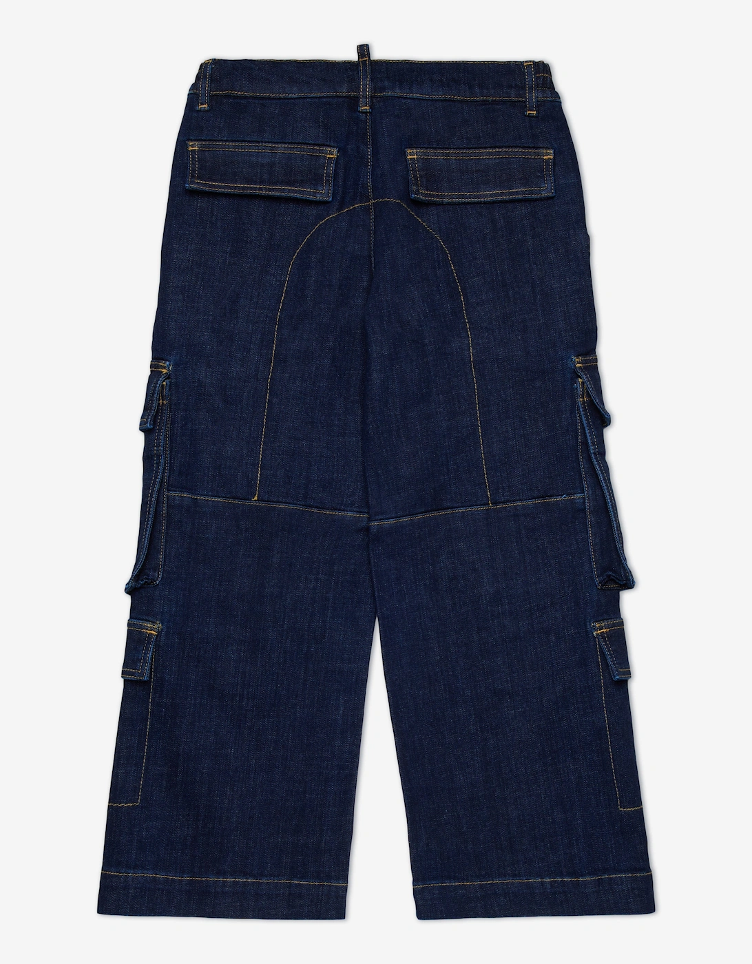 Boys Wide Leg Icon Cargo Jeans in Navy