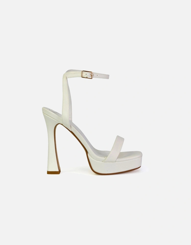 'Coconut' Strappy Block High Heel Strappy Platform Sandals