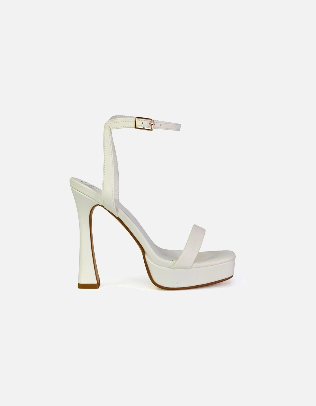 'Coconut' Strappy Block High Heel Strappy Platform Sandals, 2 of 1