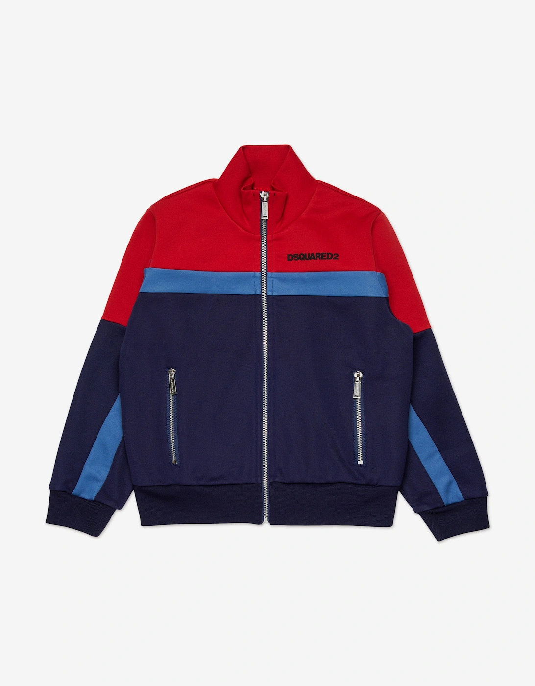 Kids Colourblock Zip Up Top in Navy, 5 of 4