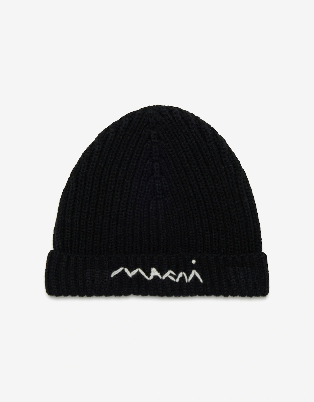 Kids Wool Logo Beanie Hat in Black, 5 of 4