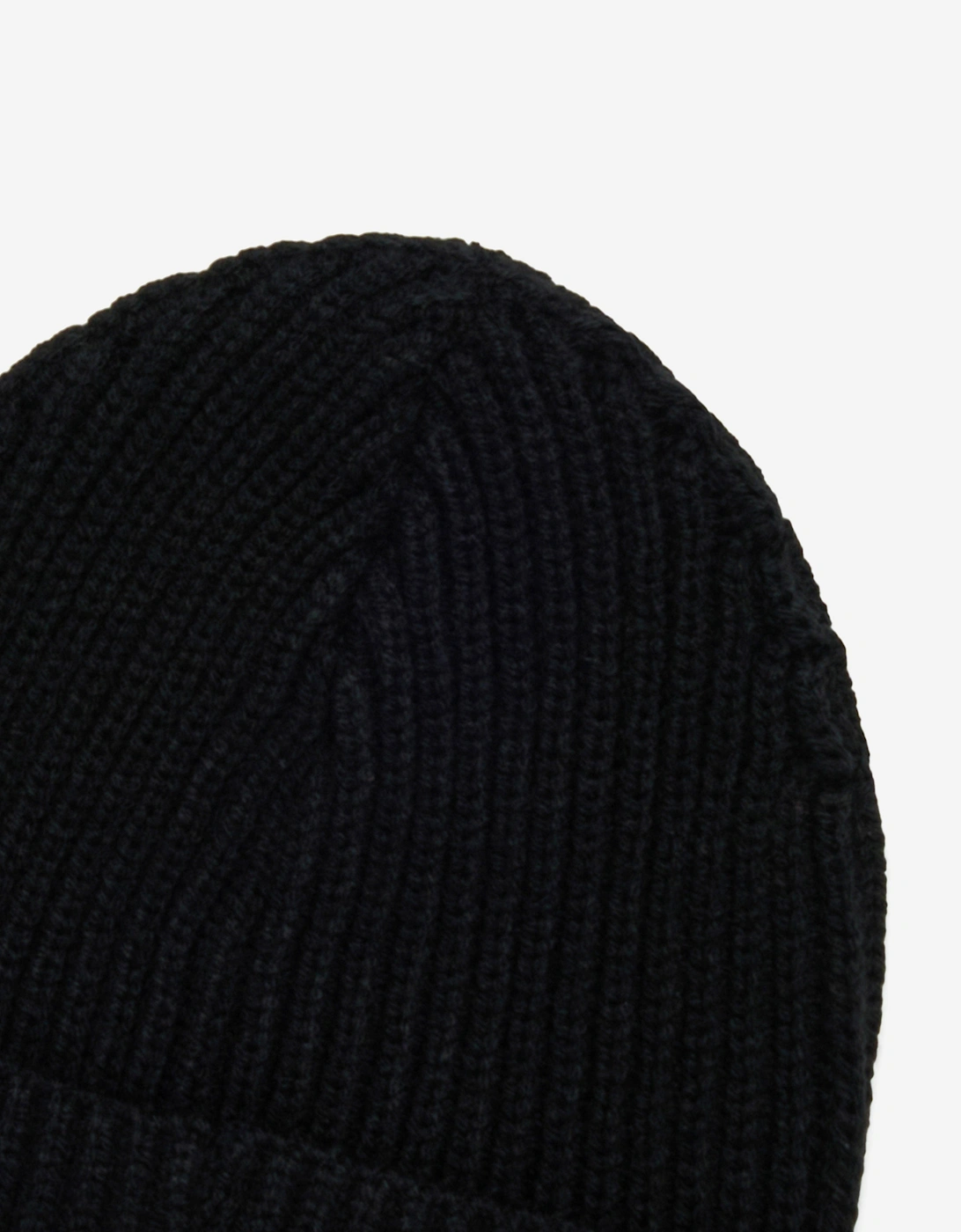 Kids Wool Logo Beanie Hat in Black