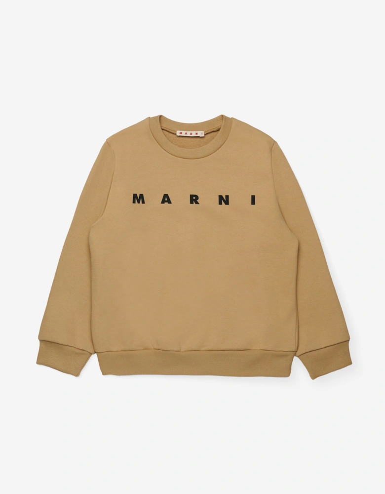 Kids Logo Sweatshirt in Beige