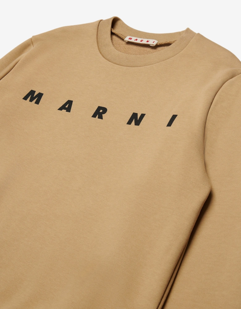 Kids Logo Sweatshirt in Beige
