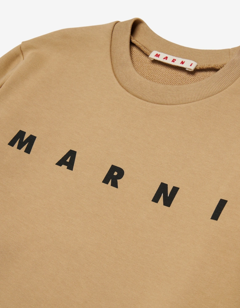 Kids Logo Sweatshirt in Beige