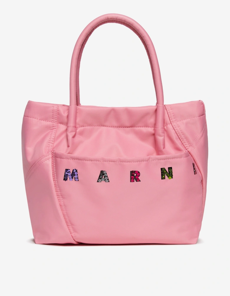 Girls Logo Tote Bag in Pink