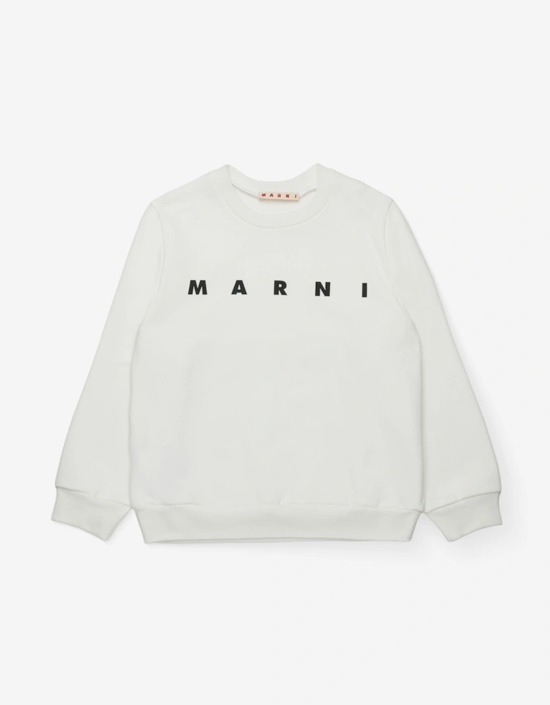 Kids Logo Sweatshirt in White