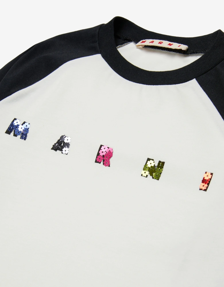 Girls Long Sleeve Logo T-Shirt in Black
