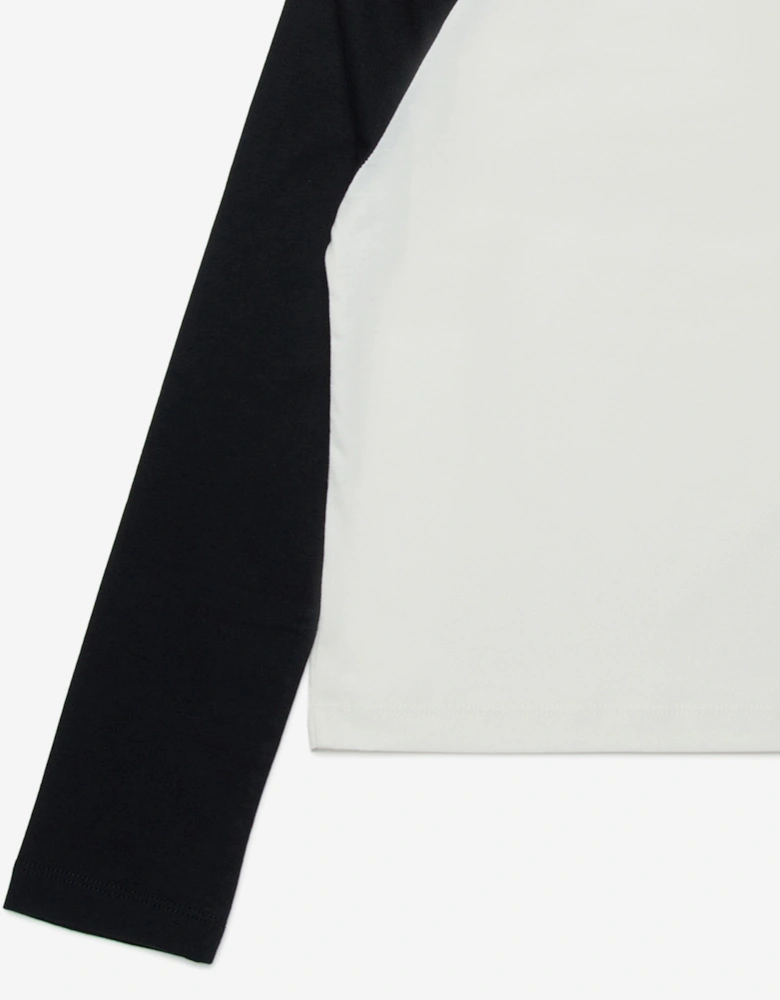 Girls Long Sleeve Logo T-Shirt in Black