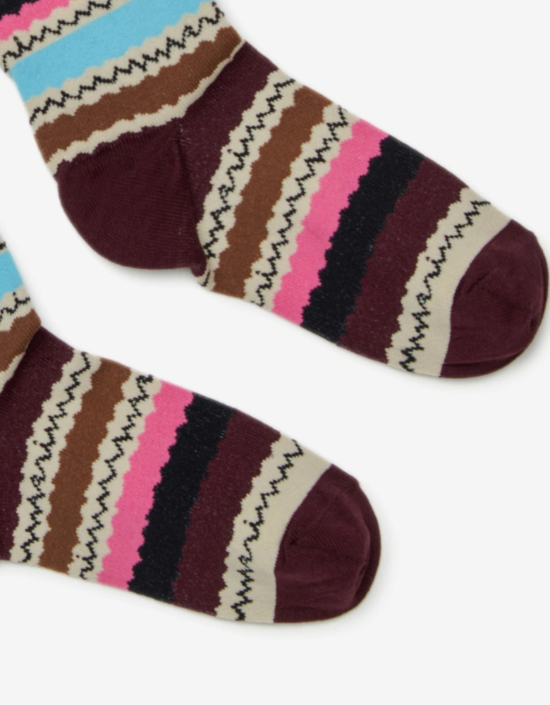 Girls Striped Socks in Multicolour