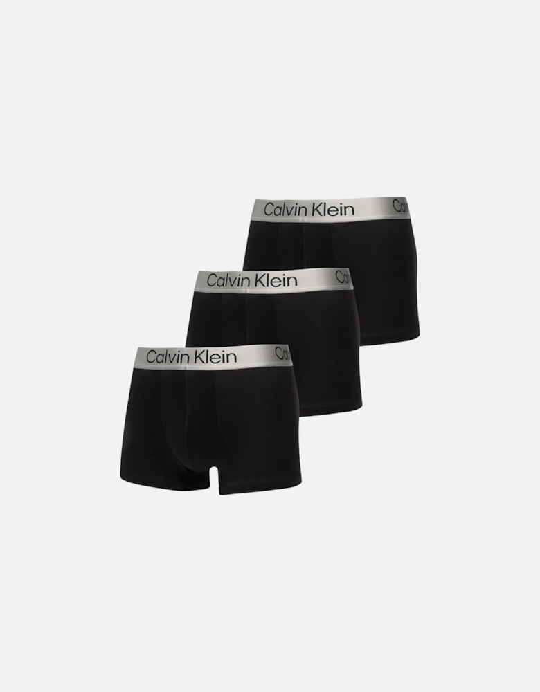 3-Pack Icon Microfibre Stretch Boxer Trunks, Black